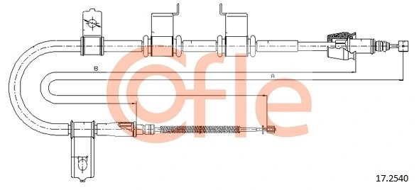 трос ручника задний левый! L1584/1341\ Hyundai Gets 1.1-1.6i/1.5D 02> 92172540 COFLE
