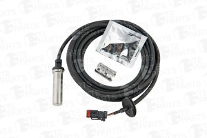 датчик abs ( левый, прямой, длина кабеля =4385мм) комплект: втулка и смазка 10247161 TE PARTS