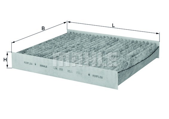 Фильтр воздушный салона FORD Focus 2 (04-) VOLVO C30,S40 угольный MAHLE LAK293 MAHLE KNECHT