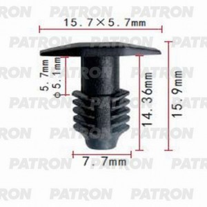 КРЕПЕЖ УПЛОТНИТЕЛЯ КАПОТА Hyundai многие модели P370675 PATRON