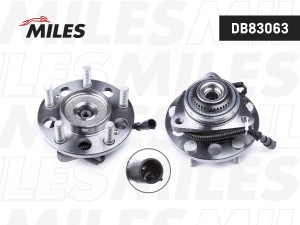 Ступица колеса передняя с подшипником SSANGYONG ACTYON I-II/SPORTS I-II/KYRON/RE DB83063 MILES