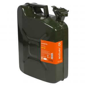 Канистра для бензина 10 л сталь (прижимная крышка) по ГОСТ /AIRLINE/ ACF-10G AIRLINE