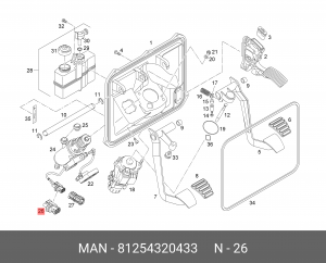 Корпус штекера A-2-1,5-CODEB/ST-SW 81254320433 MAN