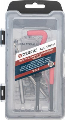 набор для восстановления резьбы M7x1.0! 25 пр.\ TRIS710 THORVIK