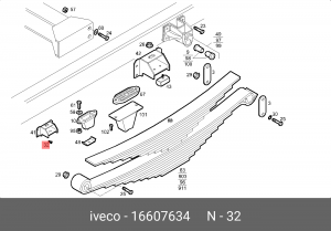 болт! M10x25 -10.9\ IVECO 16607634 IVECO