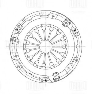 Диск сцеп. для а/м Toyota Rav4 (06-)/Rav4 (12-) 2.0i (нажим. корзина) (FS 1916) FS1916 TRIALLI