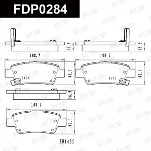 Тормозные колодки дисковые смесь CERAMIC FDP0284 FDP0284 FAP