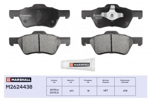 Торм. колодки дисковые передн. Ford Maverick II 01- Mazda Tribute I 04- M2624438 M2624438 MARSHALL