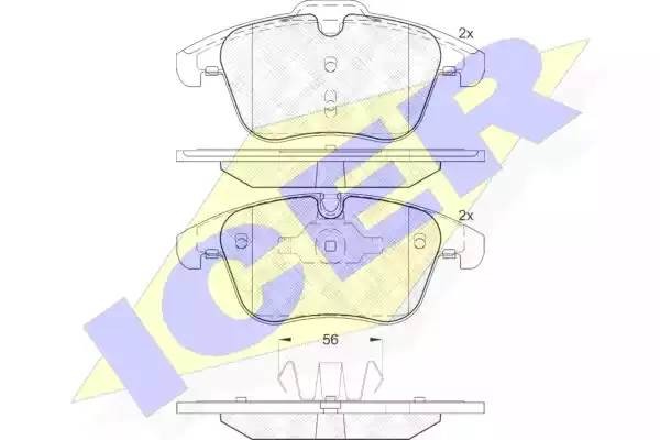 181885 колодки дисковые передние!\ Ford Galaxy/S-max 2.0/1.8TDCi/2.0TDCi 06> 181885 ICER