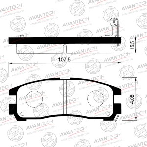 Колодки тормозные дисковые Avantech задние AV925 AVANTECH