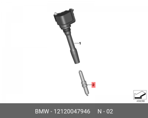 Свеча зажигания BMW 7 (G11) OE 12 12 0 047 946 BMW