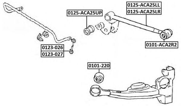 САЙЛЕНБЛОК ЗАДНЕЙ НИЖНЕЙ ПОПЕРЕЧНОЙ ТЯГИ ASVA 0101-ACA2R2 0101-ACA2R2 ASVA