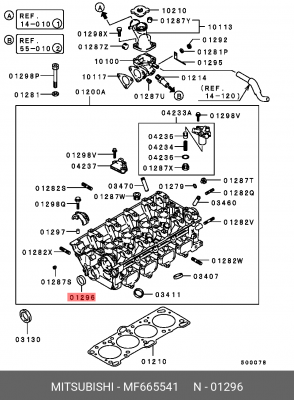 Заглушка блока цилиндров MITSUBISHI MF665541 MF665541 MITSUBISHI
