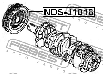 Шкив коленвала NISSAN QASHQAI J10E 2006.12-2013.12 NDS-J1016 NDS-J1016 FEBEST