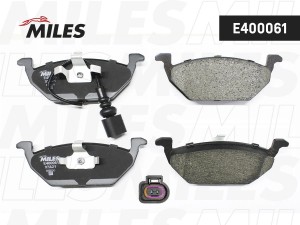 Колодки тормозные передние (с датчиком) (Смесь Low-Metallic) AUDI A3 03/VW G4/G5 E400061 MILES