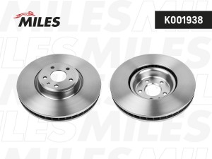 Диск тормозной AUDI Q5 16-/Q7 15-/VW TOUAREG 18- передний вент. D 349мм.  K00193 K001938 MILES