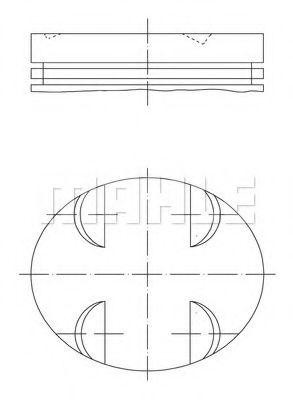 Поршень dm.92.90x2.5x1.75x1.5 STD Цена за 1 шт. 005 24 00 MAHLE KNECHT