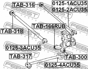 Сайлентблок TAB-166RUB TAB-166RUB FEBEST