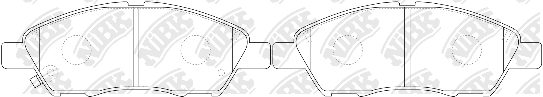 Колодки тормозные NISSAN Bluebird Sylphy (06-) дисковые передние (4шт.) NIBK PN0397 NIBK