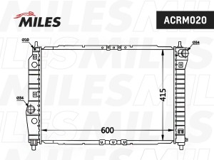 Радиатор (механическая сборка) CHEVROLET AVEO 1.2/1.4 M/T 06-) (NISSENS 61645) A ACRM020 MILES