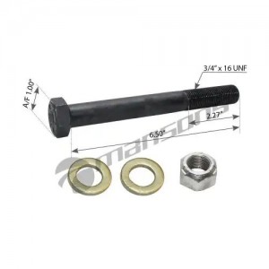 палец передней рессоры !с гайкой и шайбой, задний 3/4''x16x57mm L=241mm FRL 10.043 MANSONS