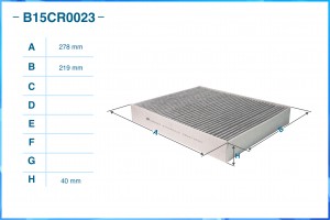 Фильтр салонный угольный B15CR0023 B15CR0023 CWORKS
