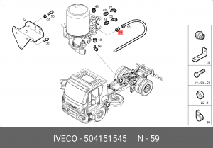 504151545 Штуцер быстроразъемный M22X1,5 504151545 IVECO