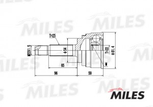 ШРУС наружный MITSUBISHI GALANT/COLT/LANCER 1.3/1.8 87-96 (GKN 301982) GA20263 GA20263 MILES