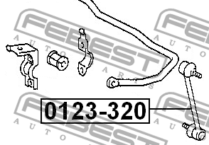 Тяга стабилизатора 0123-320 0123-320 FEBEST