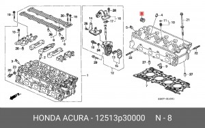 Заглушка распредвала 12513-P300-00 12513P30000 HONDA