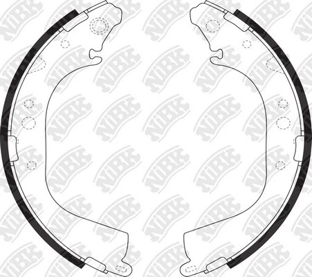 Колодки тормозные NISSAN Pathfinder (98-) (3.3/3.5) задние барабанные (4шт.) NIB FN2305 NIBK