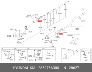 прокладка выхлопной трубы!\HYUNDAI HD 286275A300 HYUNDAI