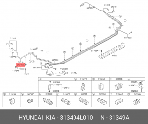 ШЛАНГ ТОРМОЗНОЙ СИСТЕМЫ 313494L010 HYUNDAI KIA