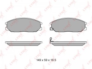 Колодки тормозные передние подходит для HYUNDAI Santa-Fe 01-06, SSANGYONG Actyon BD-3614 LYNXAUTO