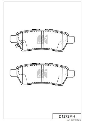 Колодки тормозные дисковые D1272MH D1272MH MK KASHIYAMA
