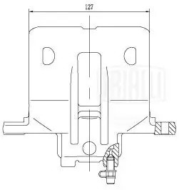 Суппорт торм. Toyota Corolla E120 (01-) перед. прав. d=57мм (CF 001893) CF001893 TRIALLI