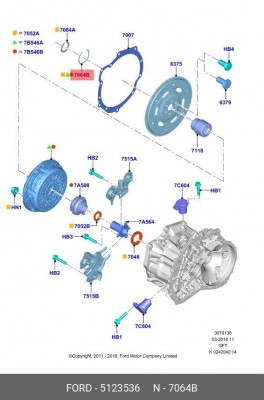 КОЛЬЦО 5123536 5123536 FORD