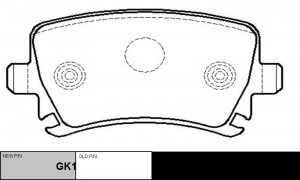 Колодки тормозные VOLKSWAGEN Caddy 2003 ~ 2010 / CC 2011 ~ 2016 / Eos 2006 ~ 201 GK1235 CTR