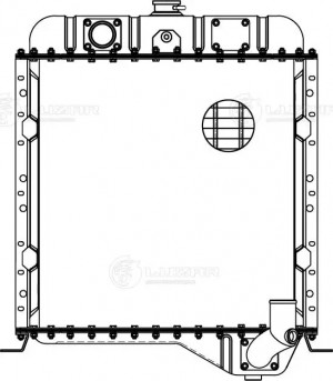 радиатор системы охлаждения! L600 H636\ Амкодор 332/333/342/343/344 11.2D LRC 0651 LUZAR