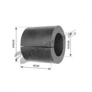 втулка стабилизатора !(р) центр d43xd68x60mm \RVI Premium/Magnum/Kerax 800546 MANSONS