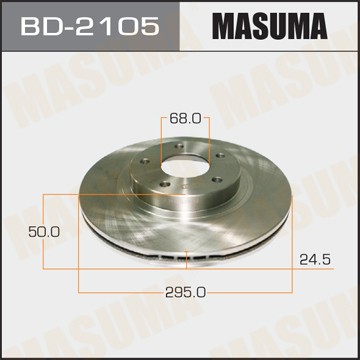 диск тормозной передний!\ Nissan Altima 2.5/3.5 01>/Maxima 2.0/2.5/3.0 00> BD2105 MASUMA