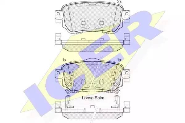 182188 колодки дисковые задние!\ Nissan Qashqai 1.2-1.6i/DCi 14> 182188 ICER