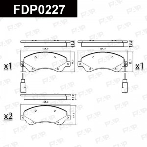 Тормозные колодки дисковые смесь CERAMIC FDP0227 FDP0227 FAP