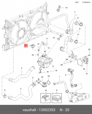 КРЫШКА БАЧКА РАСШИРИТЕЛЬНОГО  Aveo T300  13502353 13502353 DAEWOO