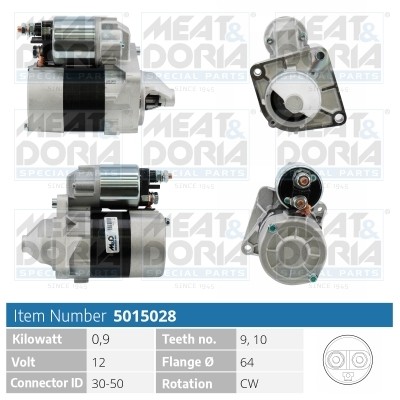 Стартер FIAT Doblo (10-) MEAT&DORIA 5015028 MEAT DORIA