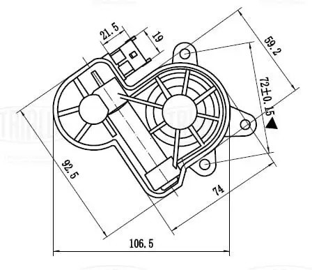 Электродвиг. ст. торм. Ford Mondeo V (15-)/Kuga (13-) прав. (RCM 102012) RCM102012 TRIALLI