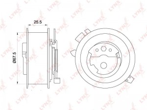 Ролик ремня ГРМ натяжной PB-1251 LYNXAUTO