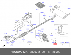 ХОМУТ ШЛАНГА 28902-2F100 289022F100 HYUNDAI KIA