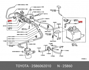 Клапан вакуумной системы 25860-62010 25860-62010 TOYOTA