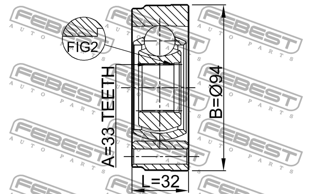 ШРУС 2311-GV 2311-GV FEBEST